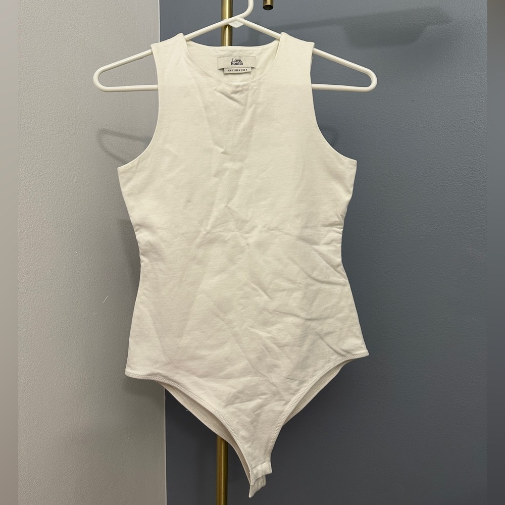 Love Bonito Small Off White High Neck Body Suit